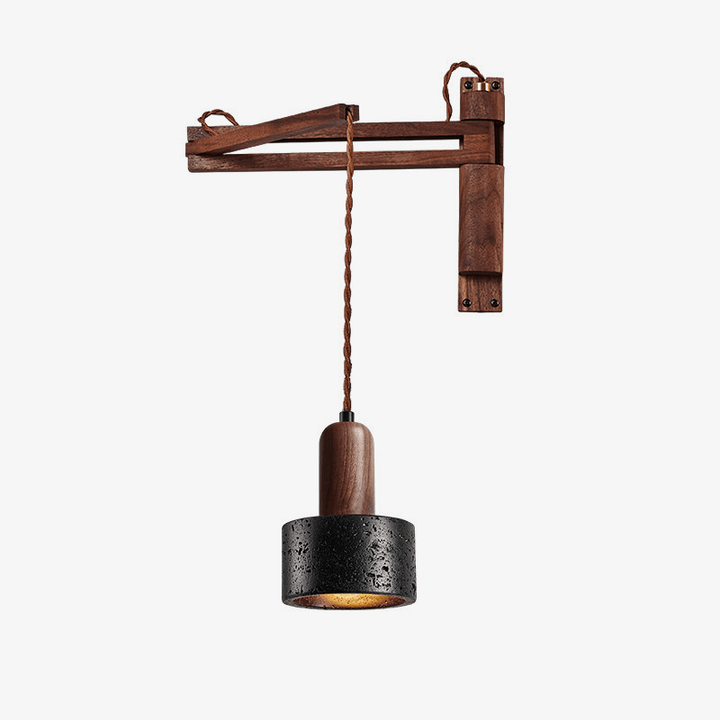 Lava Stone Swing Arm Wall Lamp