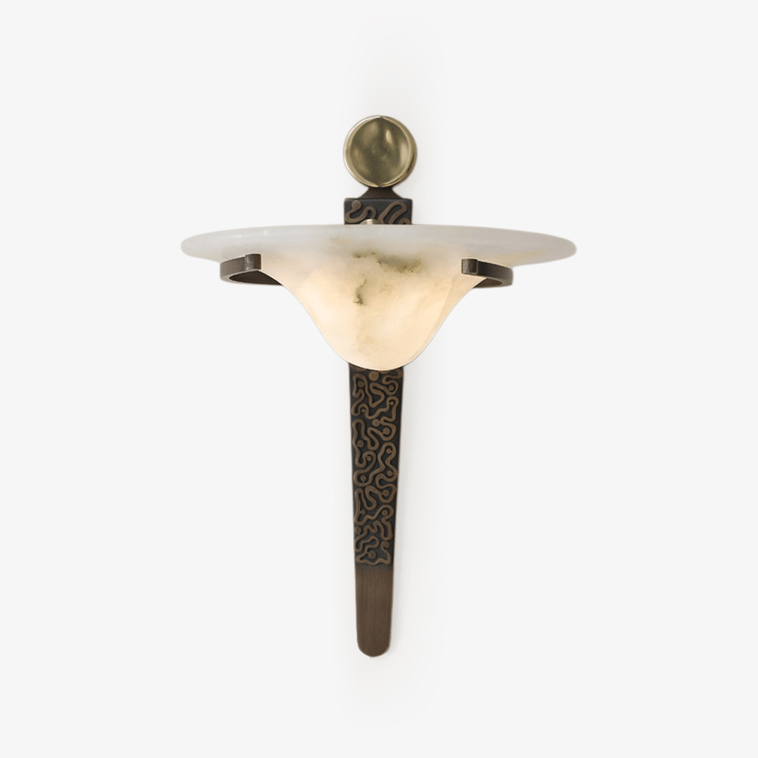 Aurelian Crest Alabaster Wall Sconce