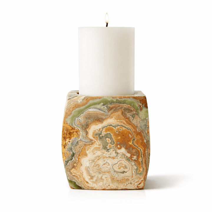 Elara Agate Candle Holder