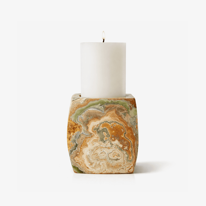 Elara Agate Candle Holder
