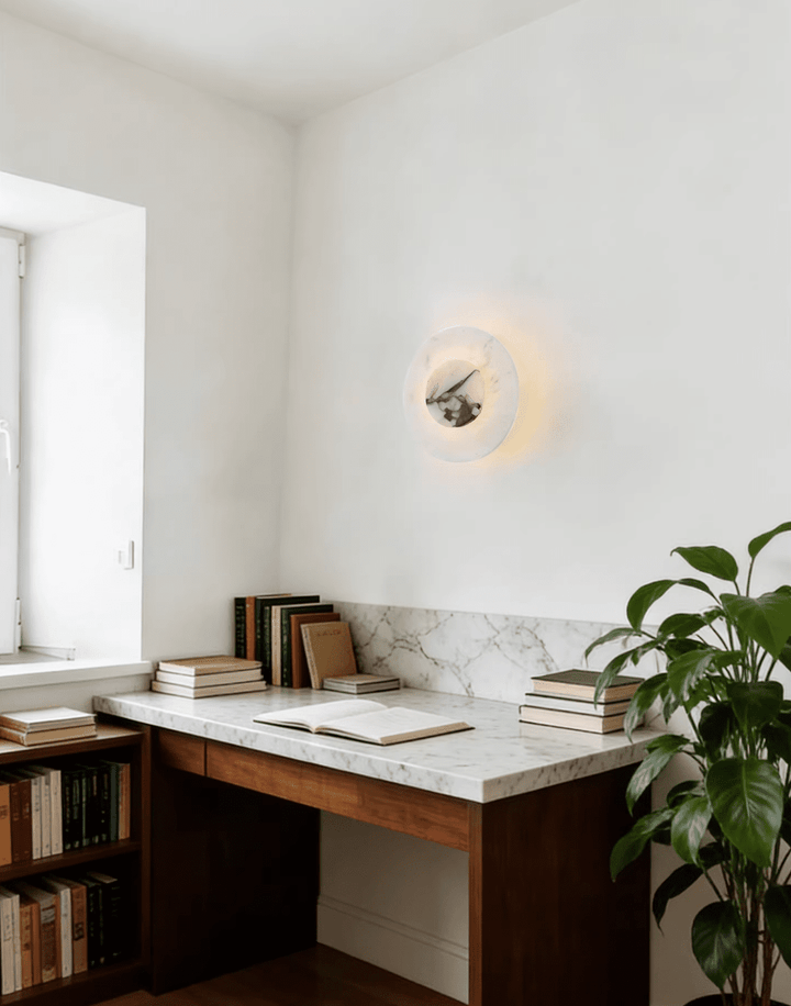 Lunar Veil Alabaster Wall Lamp