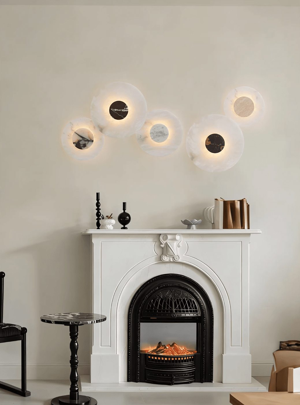 Lunar Veil Alabaster Wall Lamp