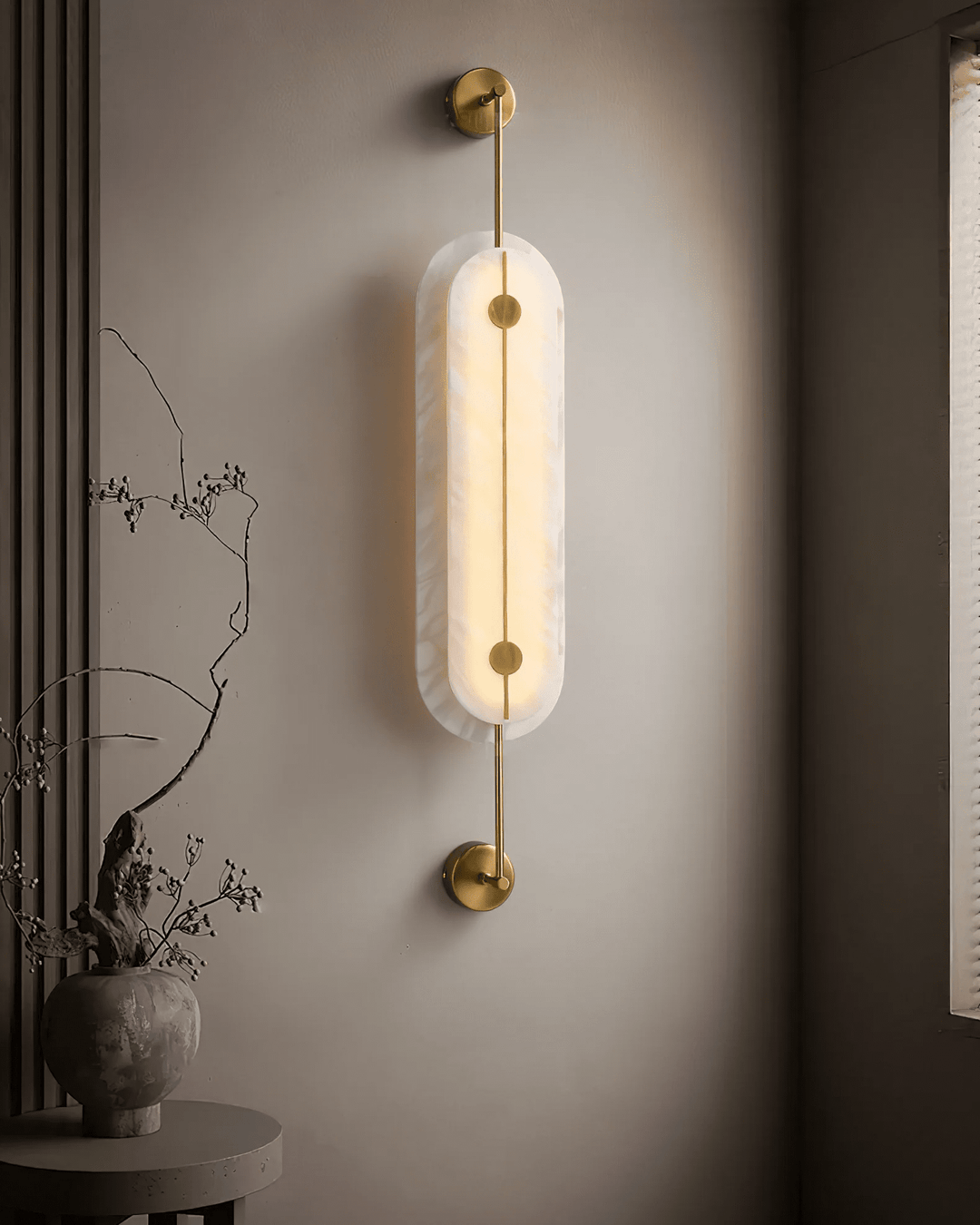 Solvane Alabaster Wall Sconce