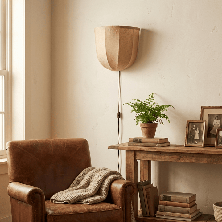 Sienna Linen Plug-in Wall Sconce