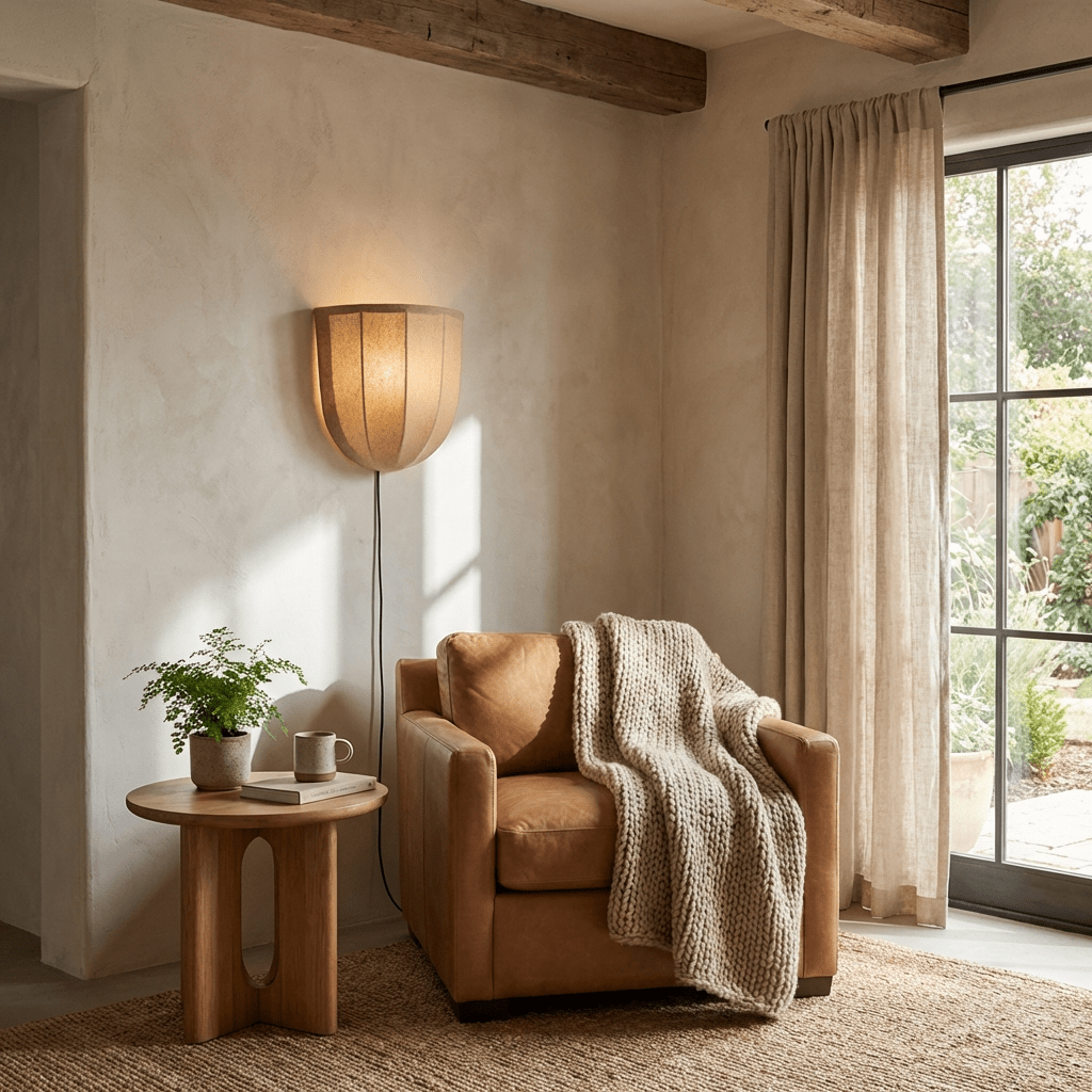 Sienna Linen Plug-in Wall Sconce