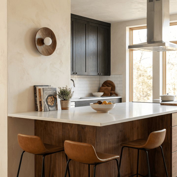 Vireo Wood Disc Wall Light