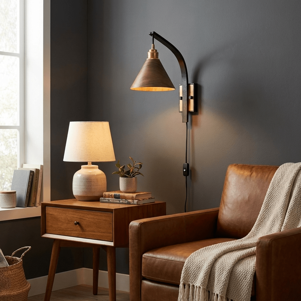 Camber Arc Plug-in Wall Sconce