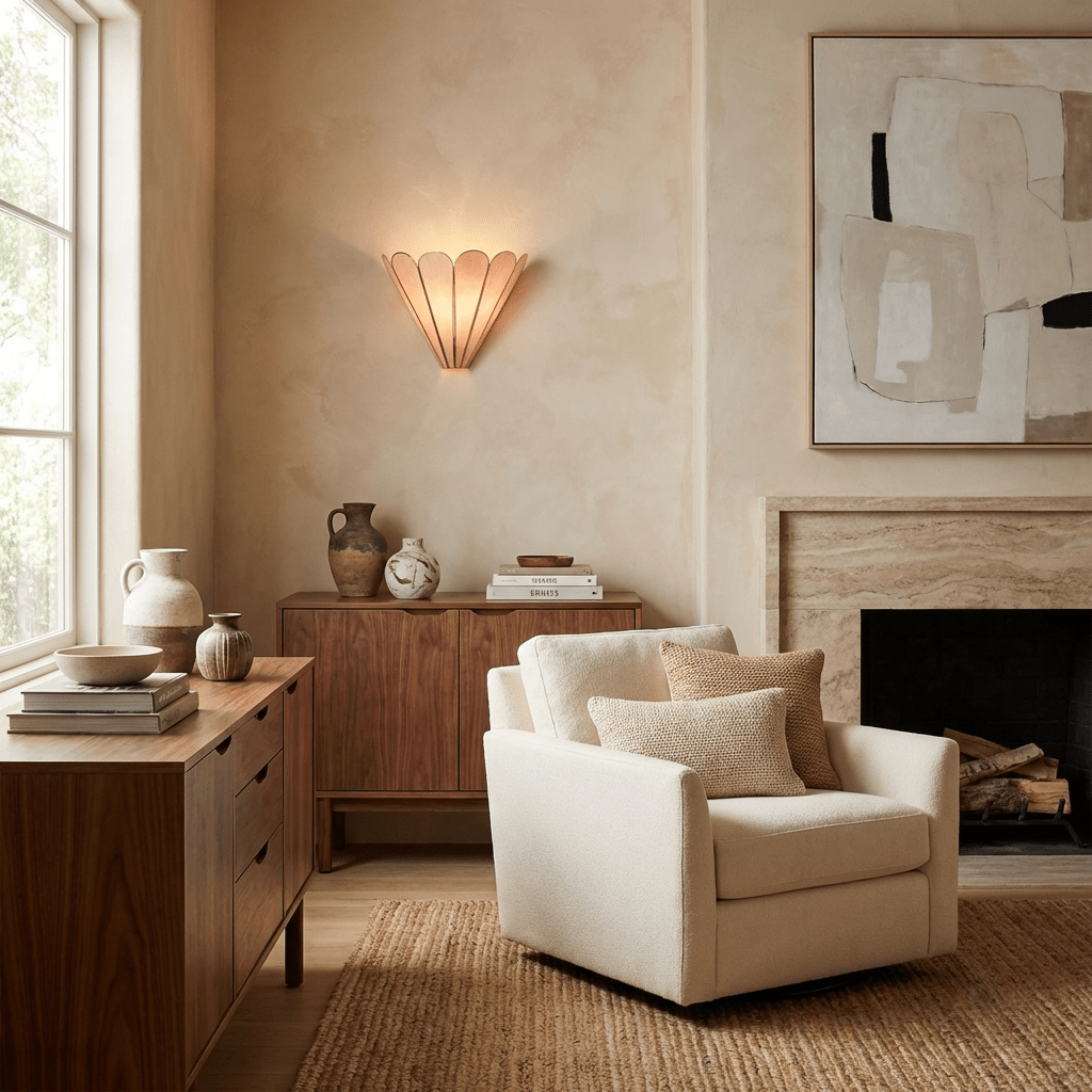 Mica Shell Petal Wall Lamp