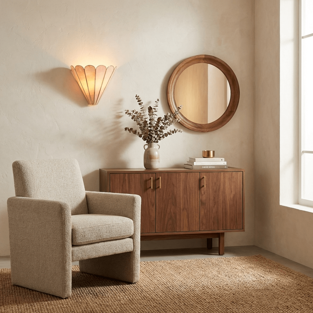 Mica Shell Petal Wall Lamp