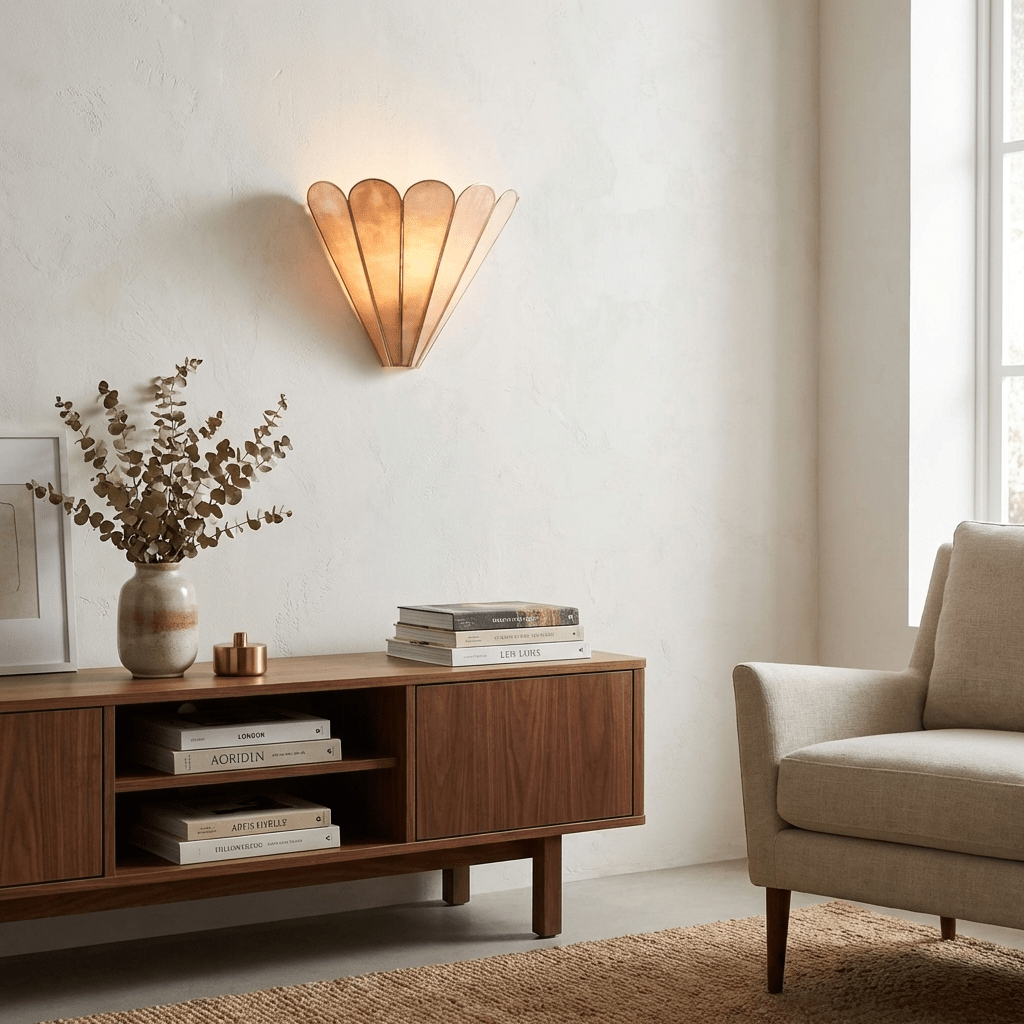 Mica Shell Petal Wall Lamp