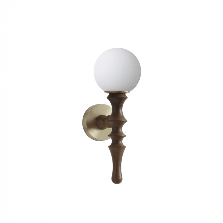Thalor Wood Globe Wall Lamp