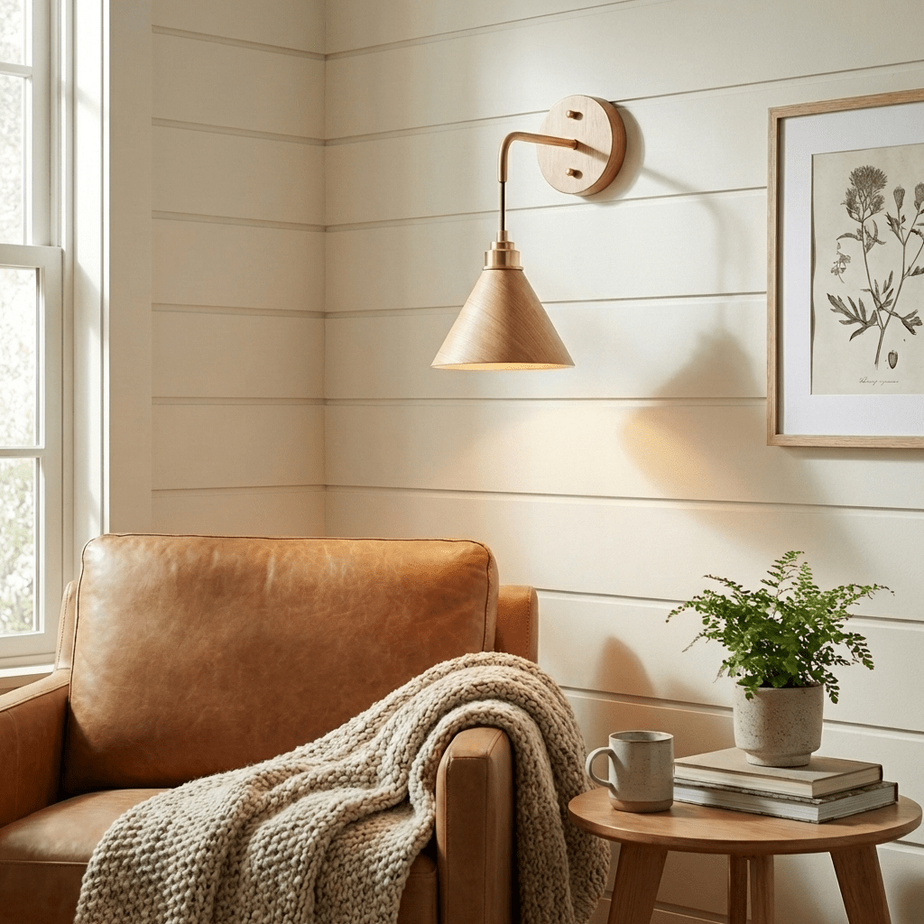 Norvyn Wood Drop Wall Lamp