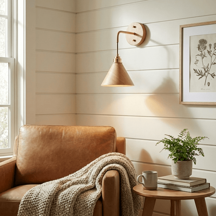 Norvyn Wood Drop Wall Lamp