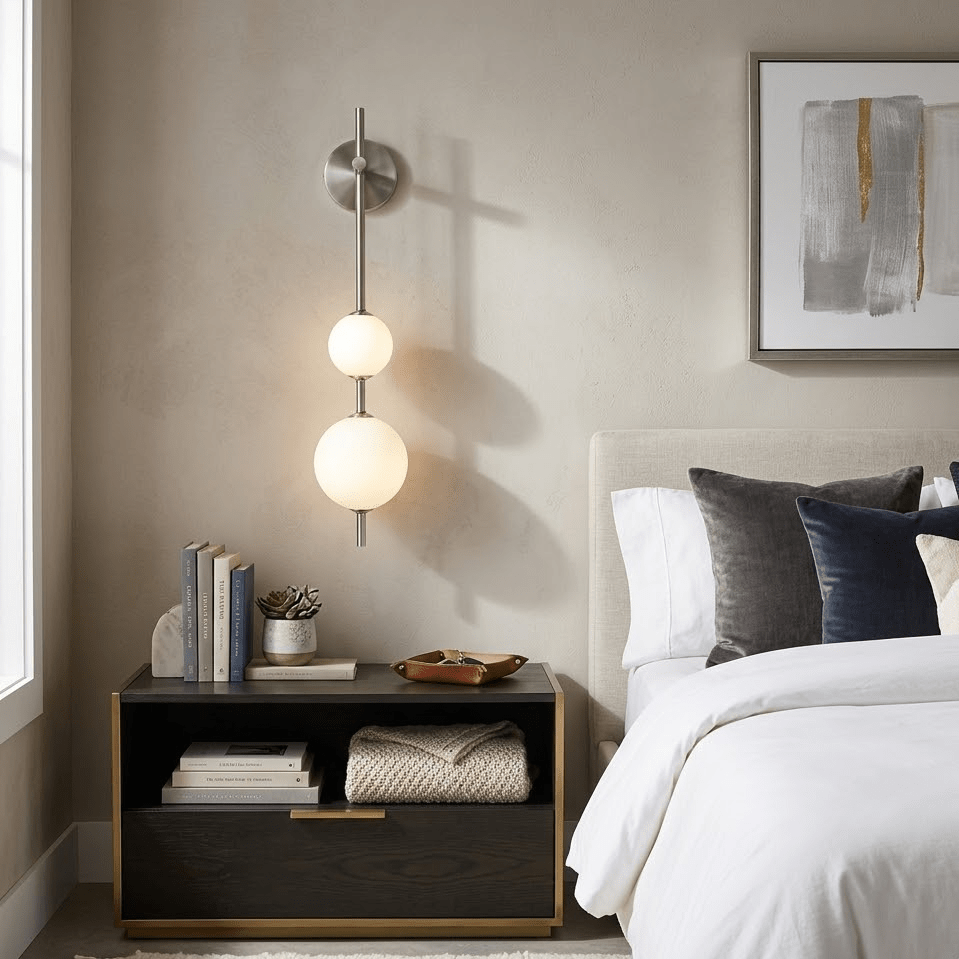 Vertical Globe Wall Lamp