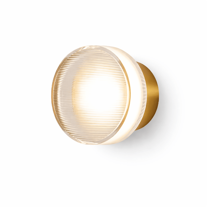 Luno Ribbed Glass Wall Light
