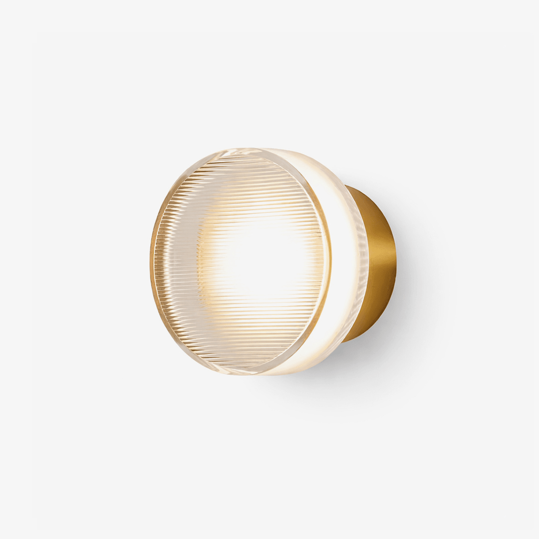 Luno Ribbed Glass Wall Light