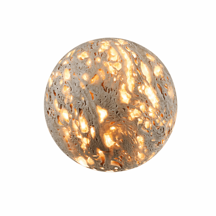 Luma Vein Stone Sphere Wall Light