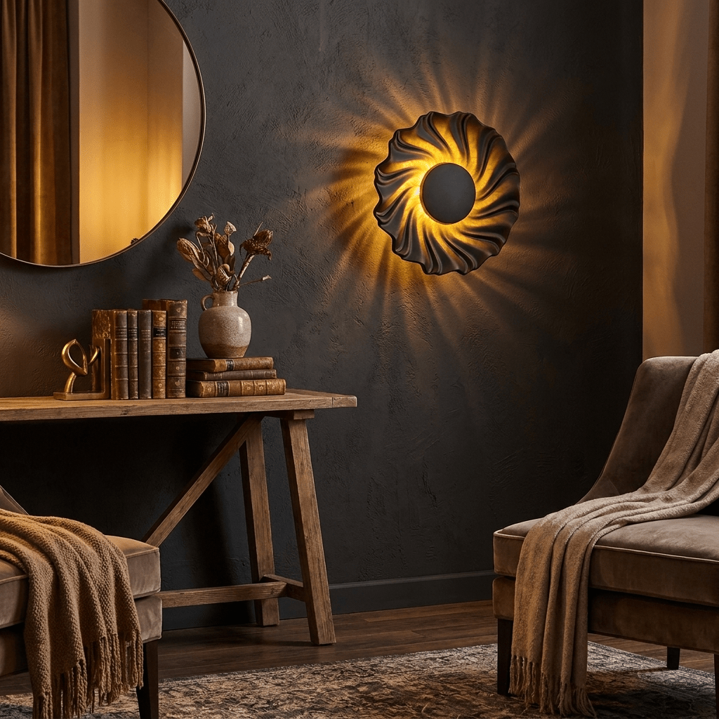 Solar Spiral Wall Sconce