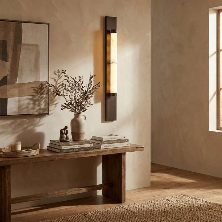 Columnar Alabaster Sconce