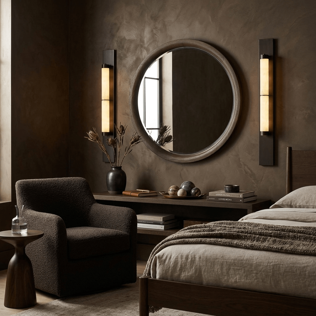 Columnar Alabaster Sconce