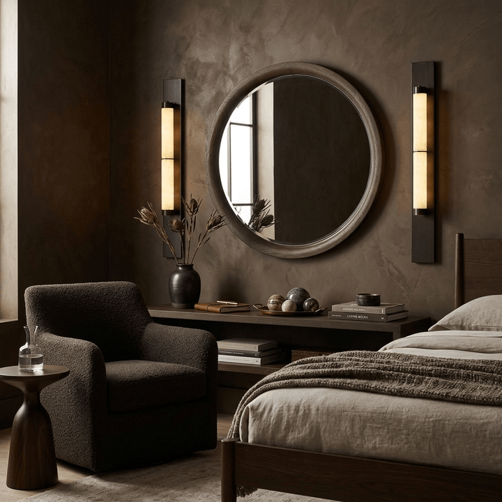 Columnar Alabaster Sconce
