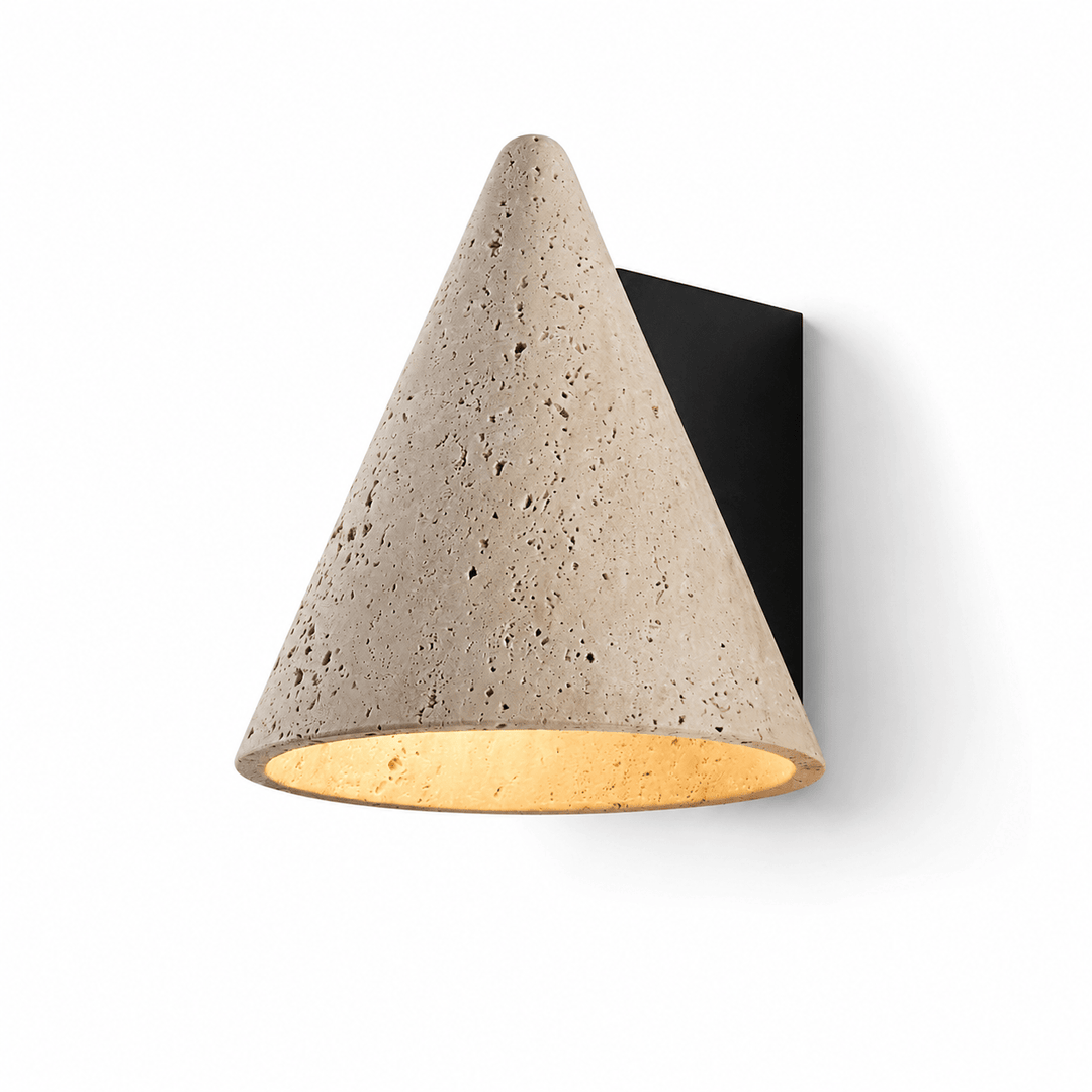 Travertine Cone Wall Sconce
