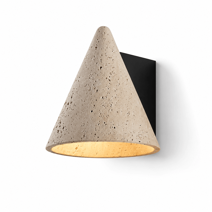 Travertine Cone Wall Sconce