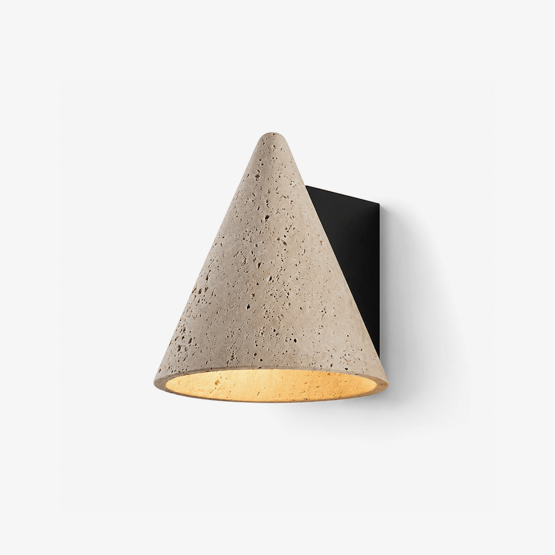 Travertine Cone Wall Sconce
