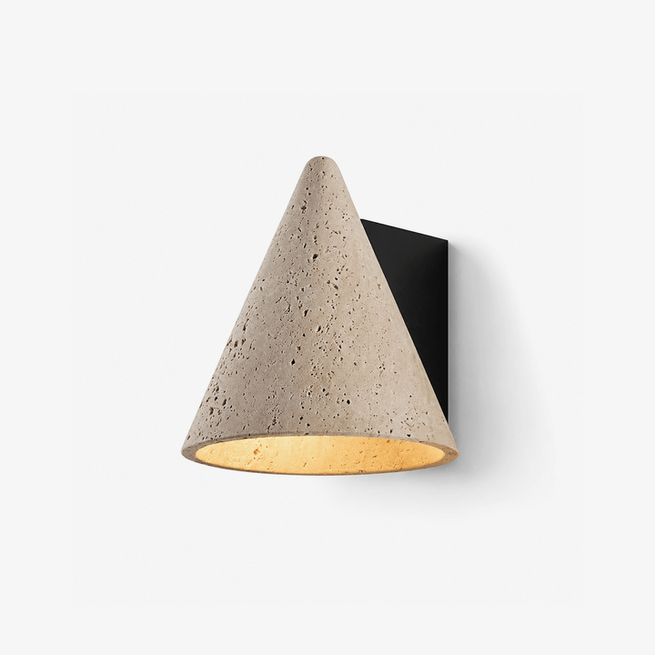Travertine Cone Wall Sconce