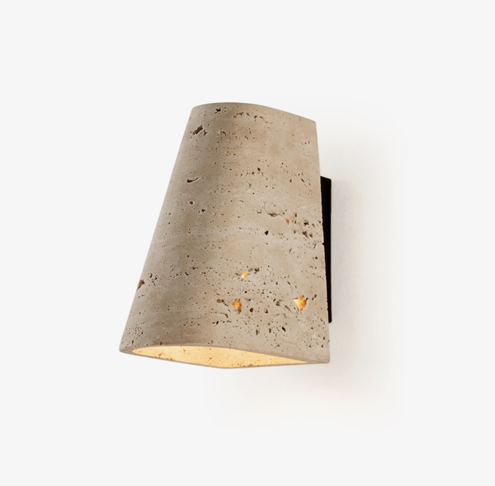 Tapered Travertine Wall Sconce