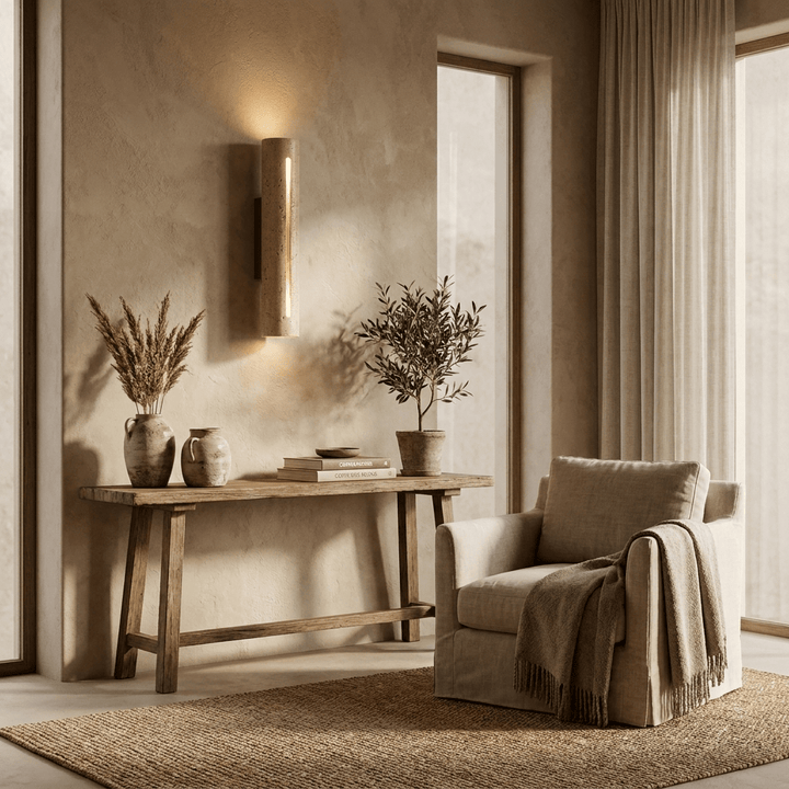 Slot Travertine Wall Sconce