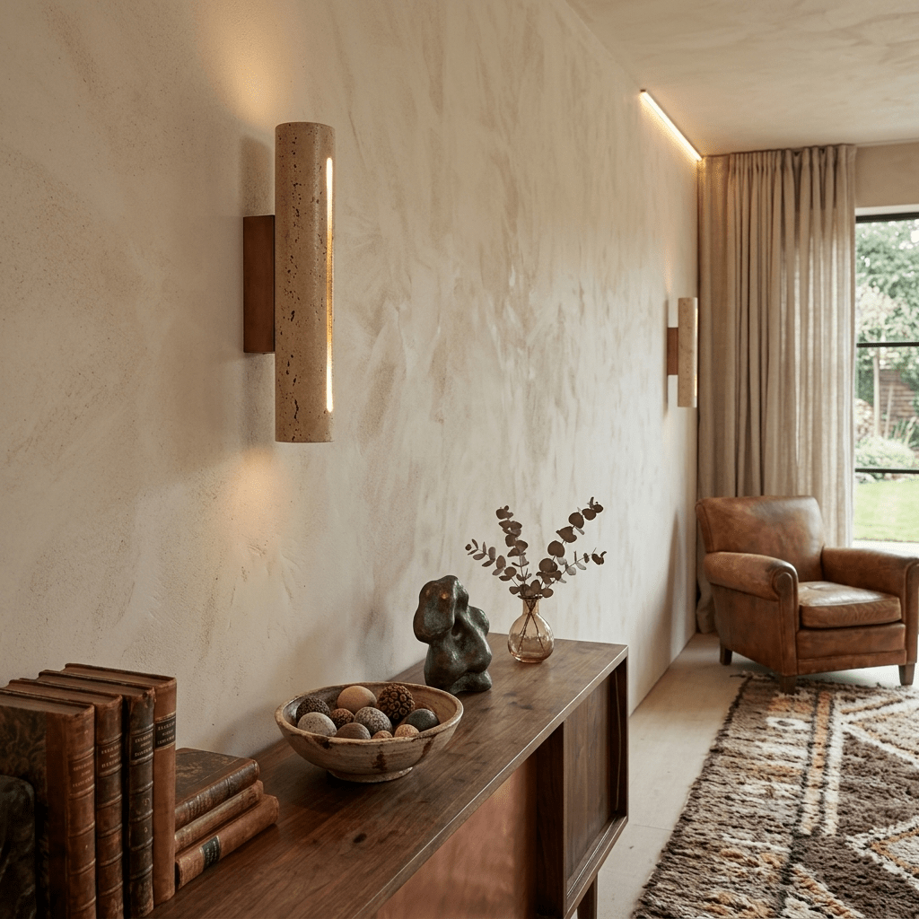 Slot Travertine Wall Sconce