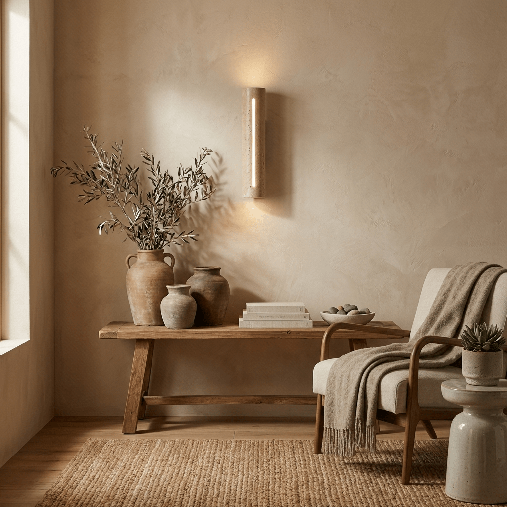 Slot Travertine Wall Sconce