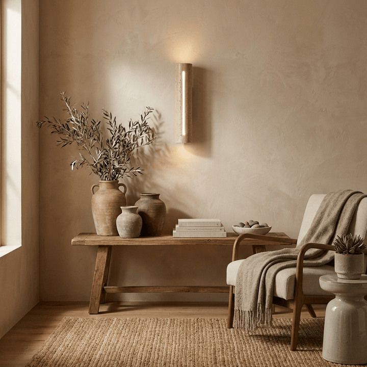 Slot Travertine Wall Sconce