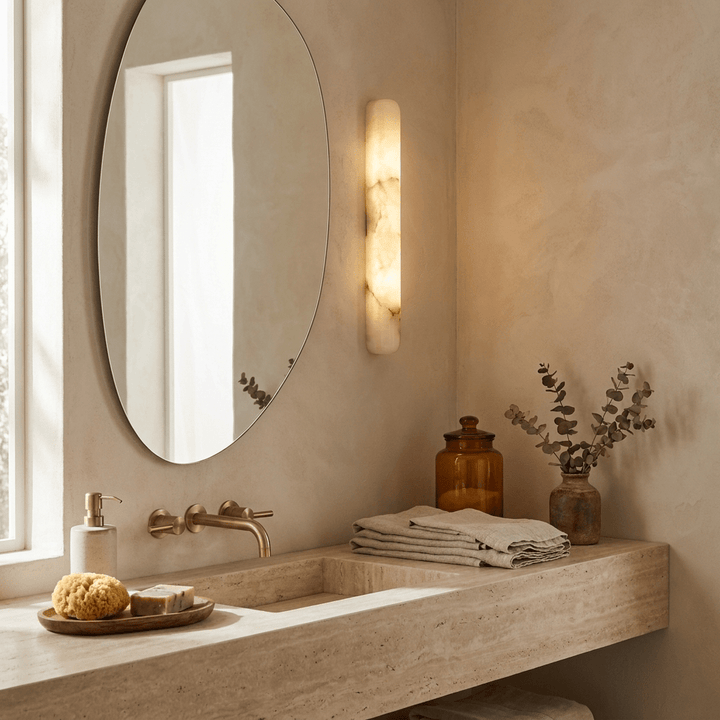 Aurelia Slim Alabaster Linear Wall Light