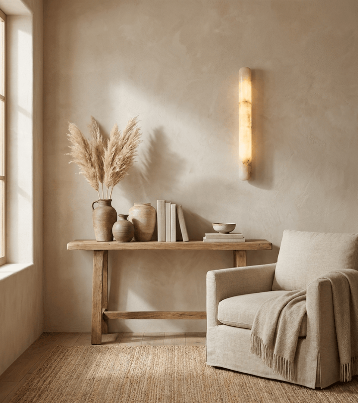 Aurelia Slim Alabaster Linear Wall Light