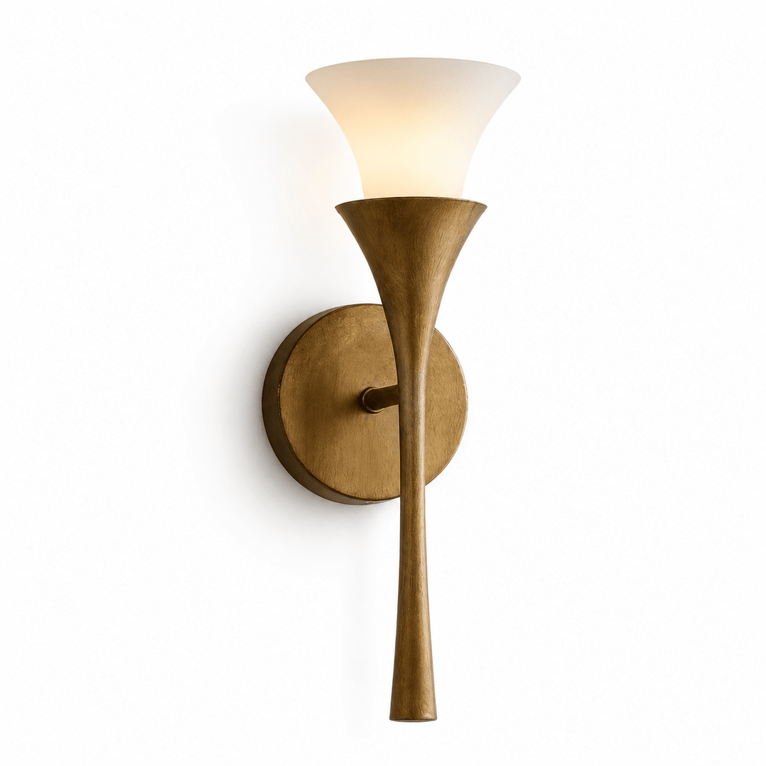 Antique Brass Double Cone Wall Sconce