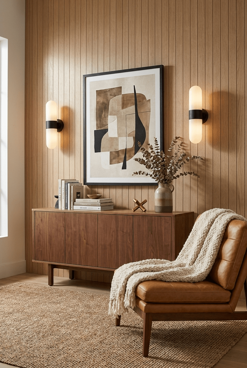 Vertical Capsule Glass Wall Sconce