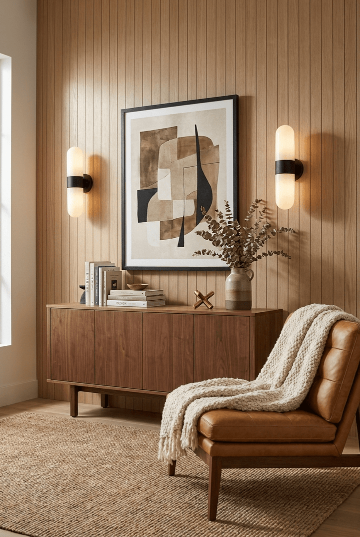 Vertical Capsule Glass Wall Sconce