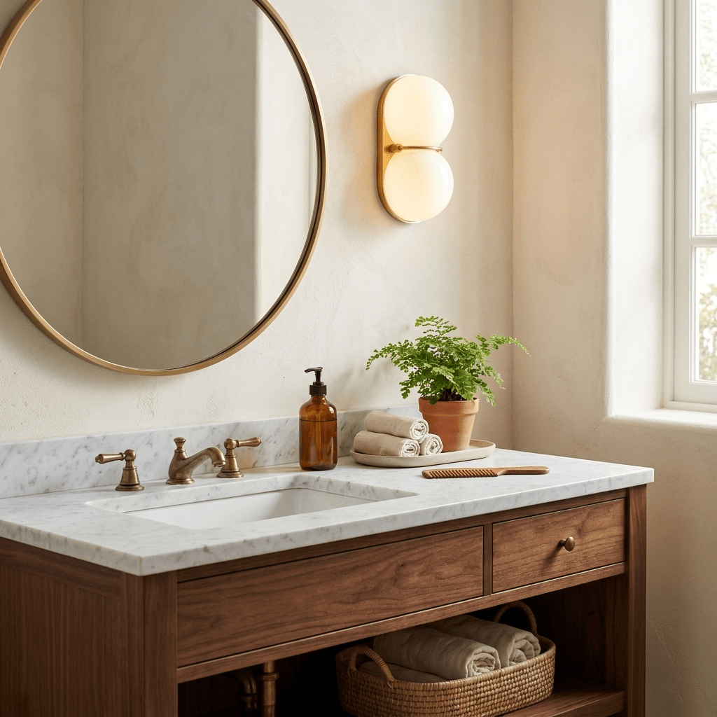 Two Globe Glass Wall Sconce