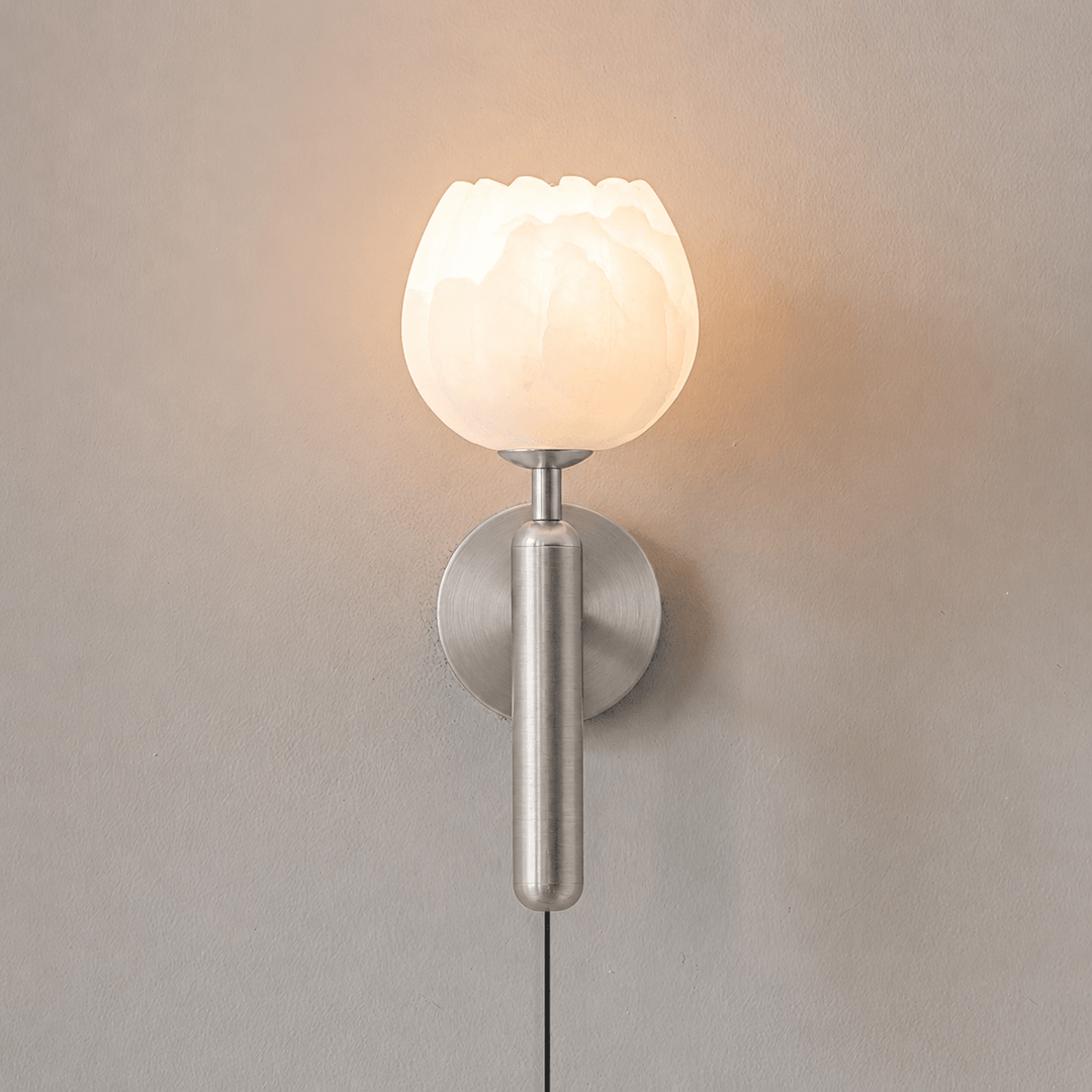 Mian Alabaster Plug-in Wall Lamp