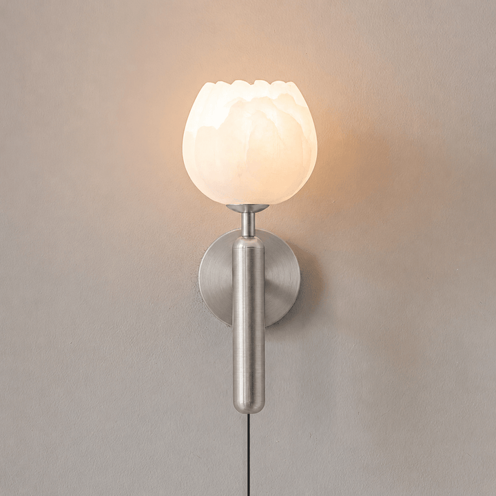 Mian Alabaster Plug-in Wall Lamp