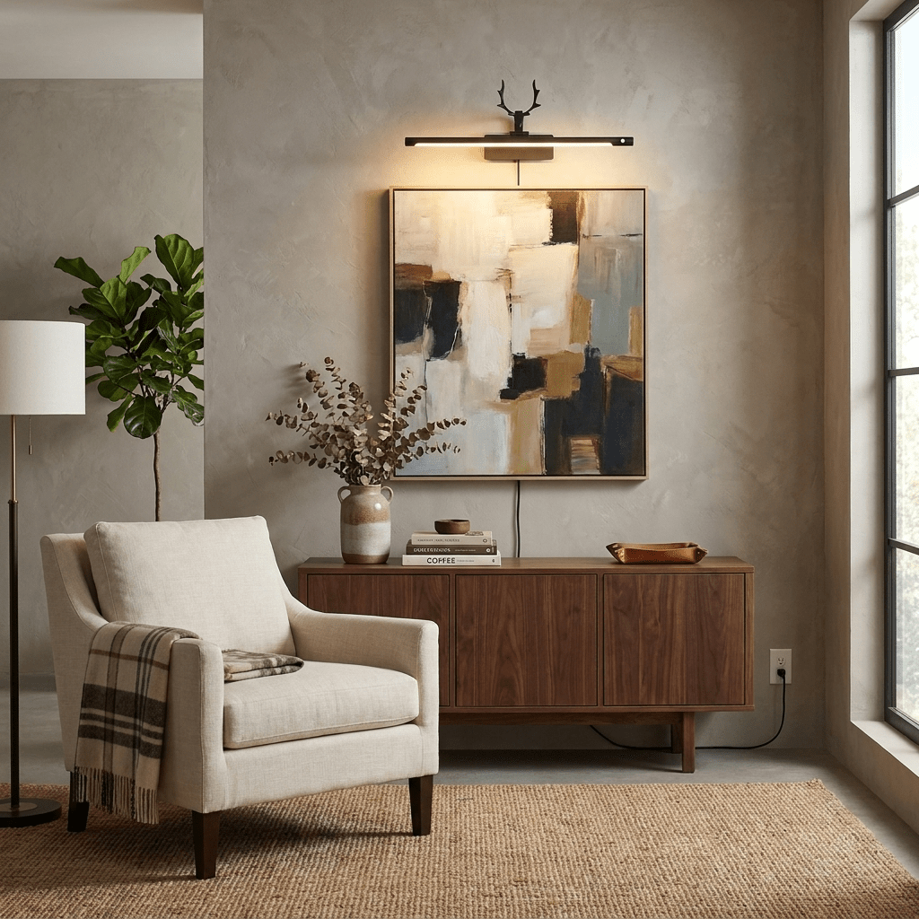 Stag Horn Plug-in Wall Light