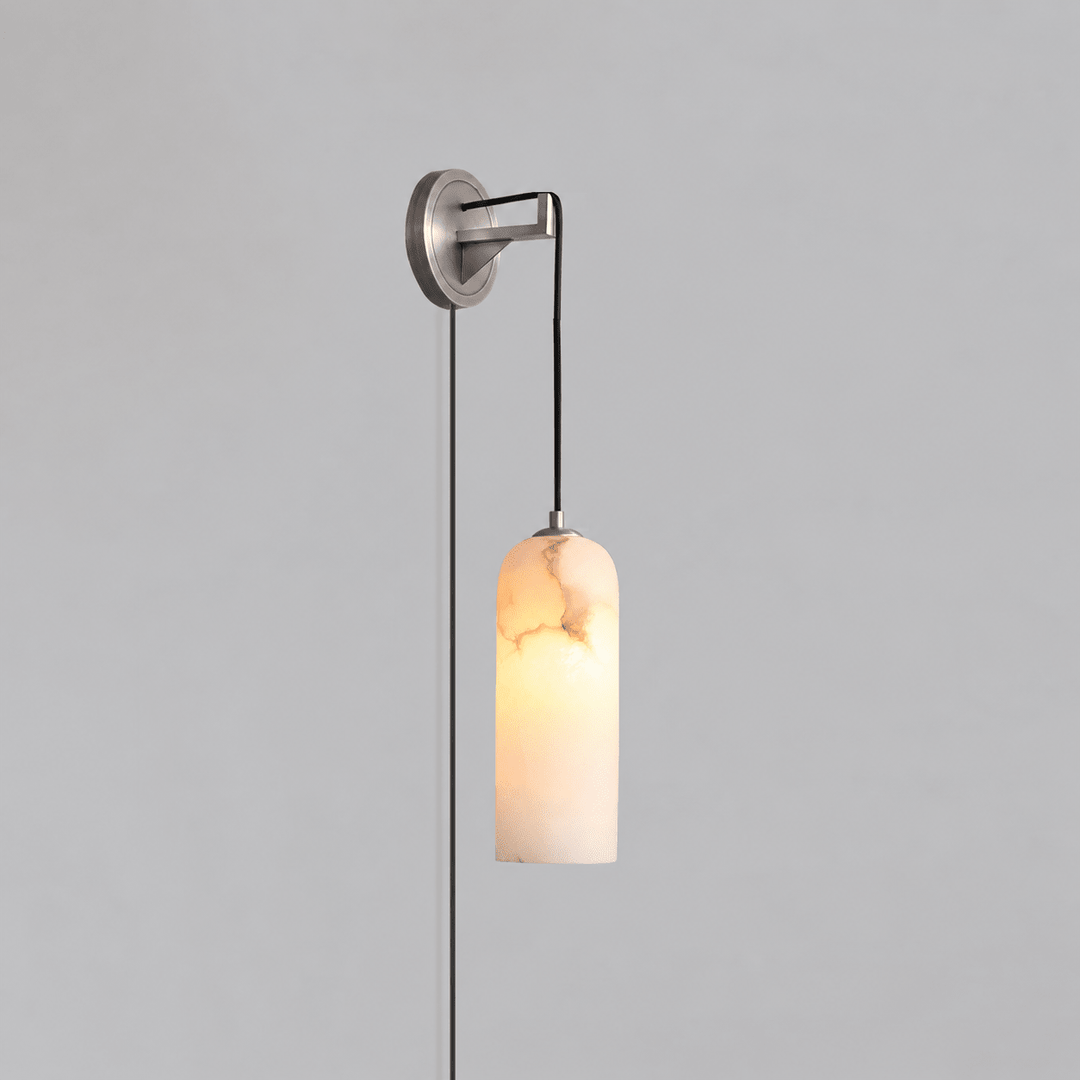 Monty Alabaster Plug-in Wall Lamp