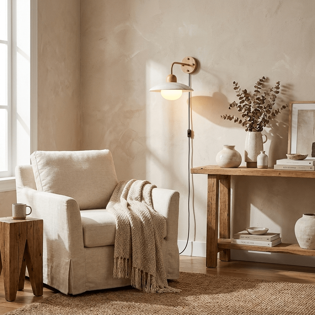 Dome Arm Plug-in Wall Lamp