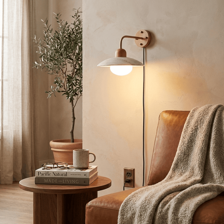 Dome Arm Plug-in Wall Lamp