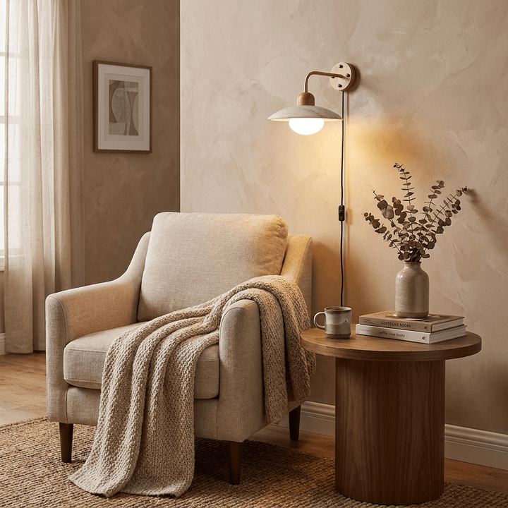 Dome Arm Plug-in Wall Lamp