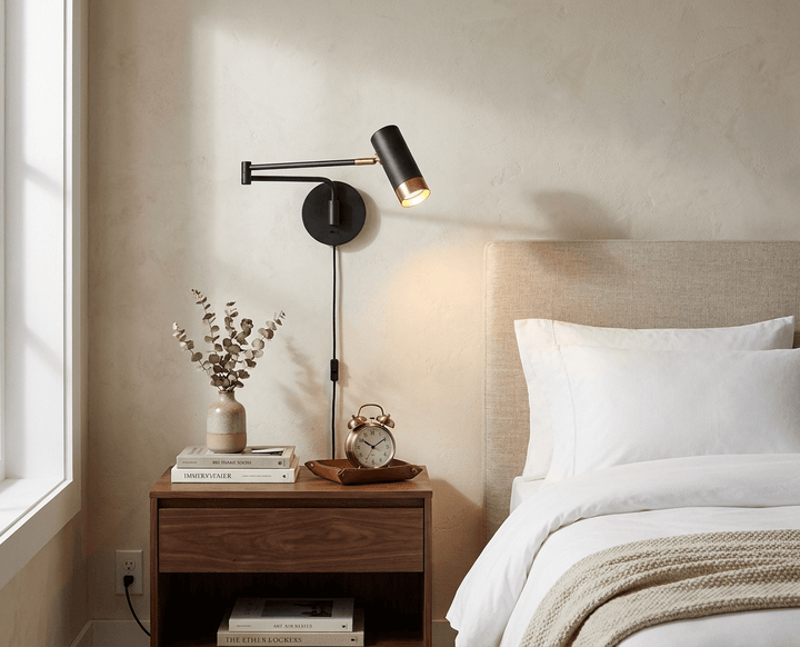 Ridge Arm Plug-in Wall Lamp