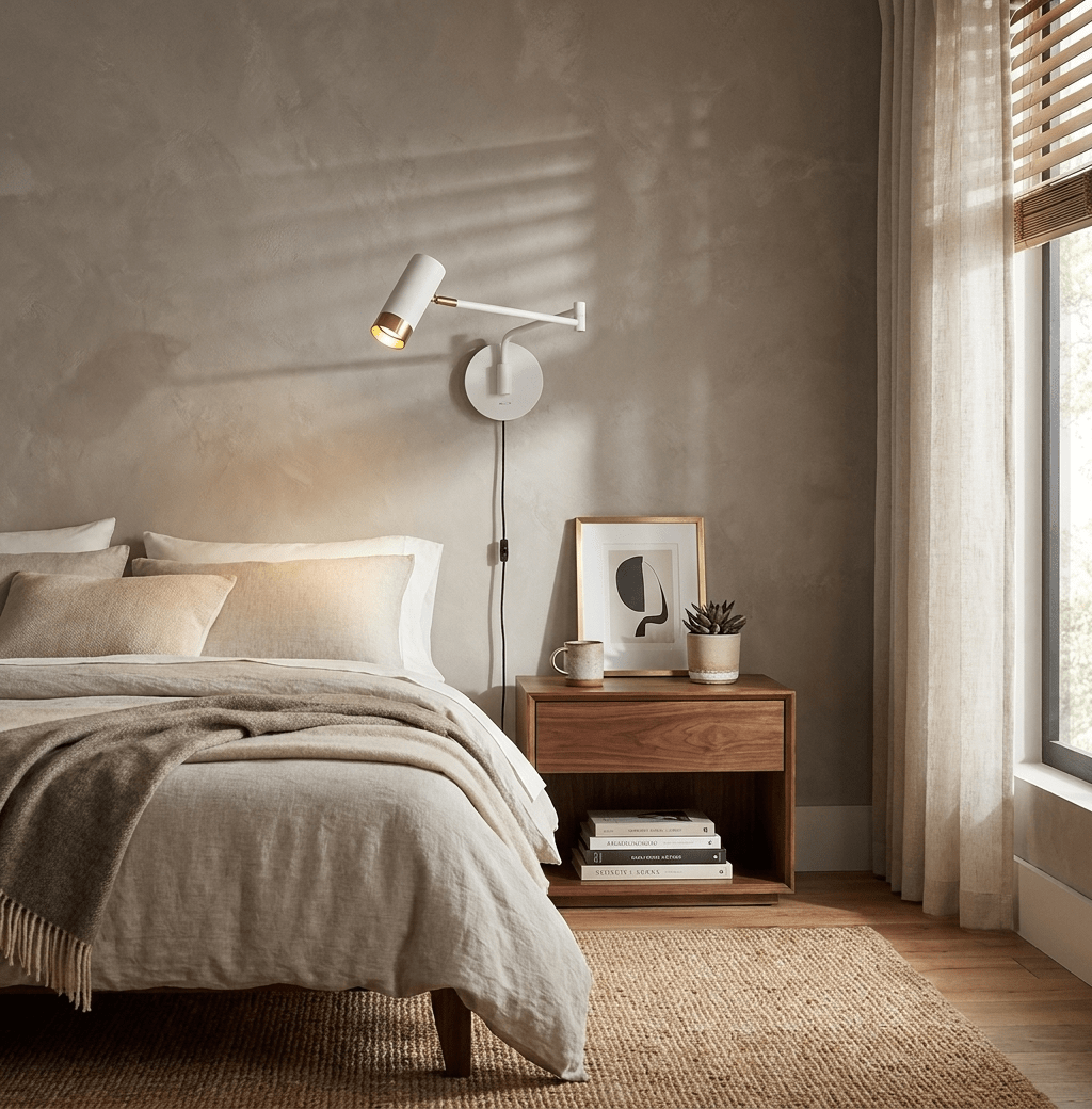 Ridge Arm Plug-in Wall Lamp