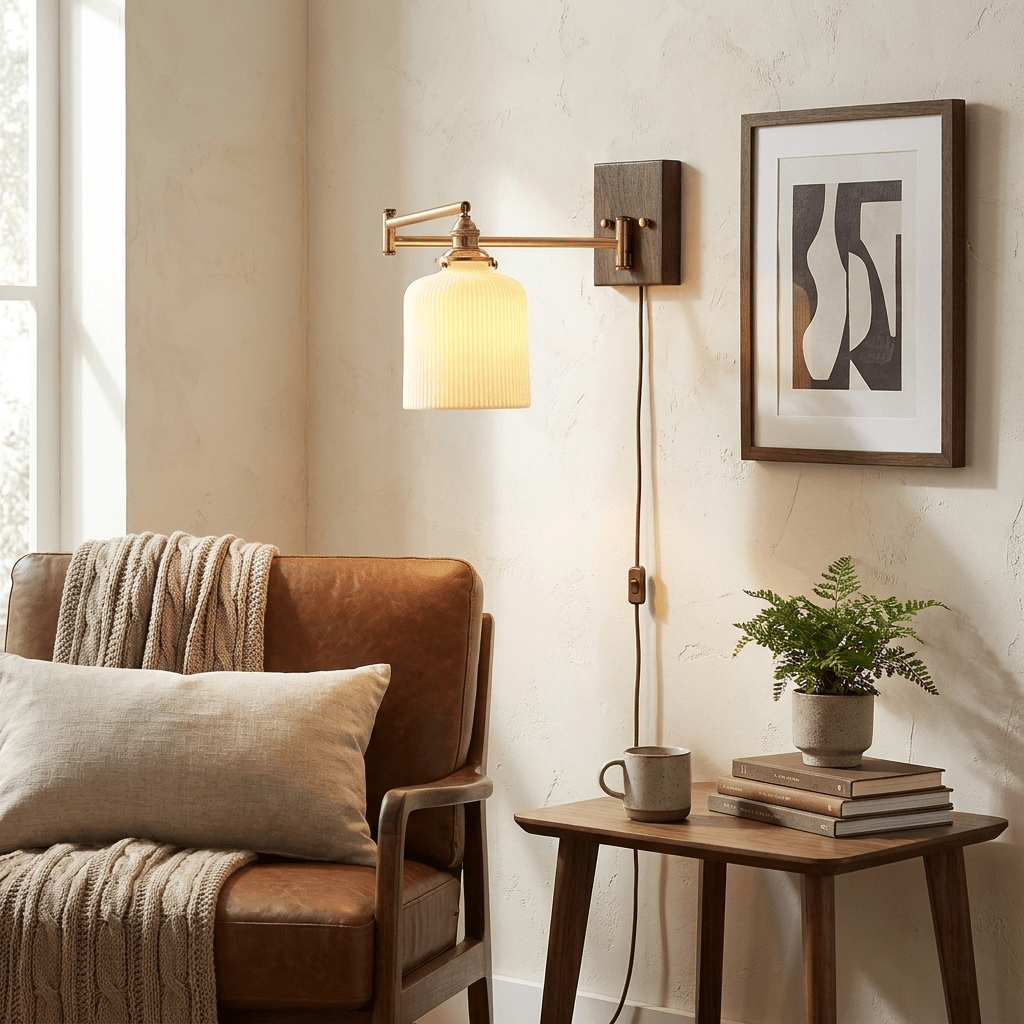 Ceramic Geometry Plug-in Wall Lamp